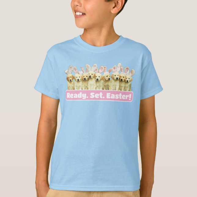 Camiseta Fila de conejitos cachorros (Anverso)