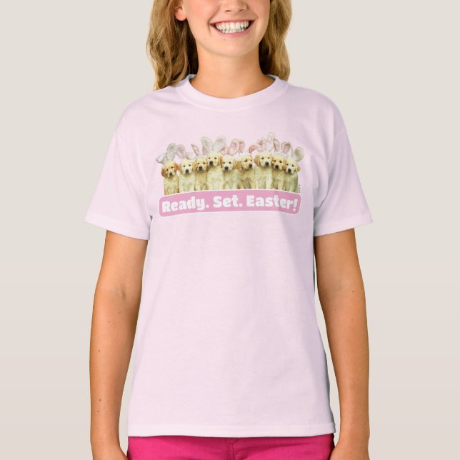 Camiseta Fila de conejitos cachorros (Anverso)