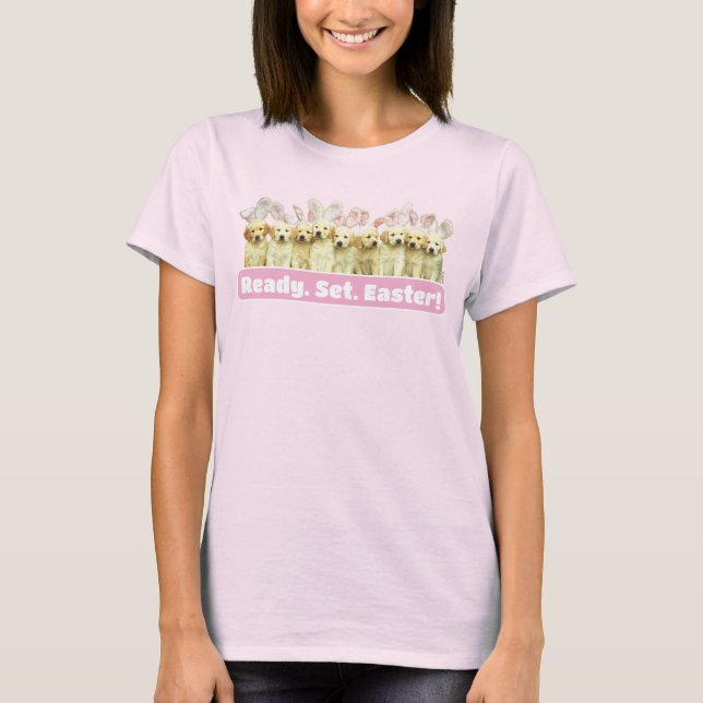 Camiseta Fila de conejitos cachorros (Anverso)