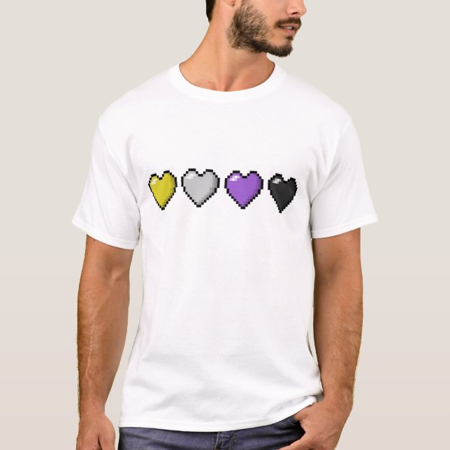 Camiseta Fila de los cuatro corazones de la bandera del Org (Anverso)