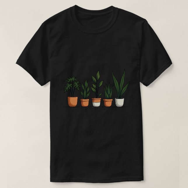 Camiseta Fila de plantas (Diseño del anverso)