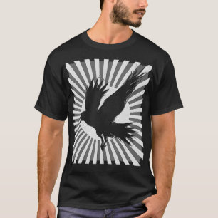 Camiseta Fila negra japonesa estética retro raven