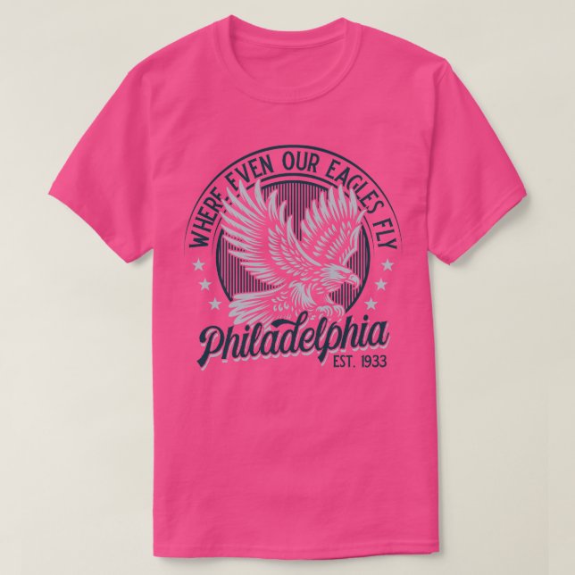 Camiseta Filadelfia donde incluso nuestros águilas vuelan v (Diseño del anverso)