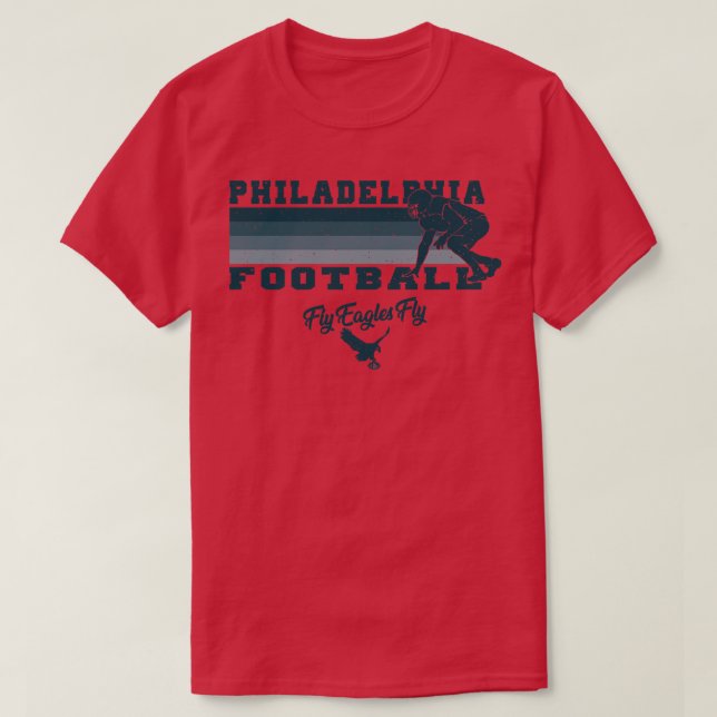 Camiseta Filadelfia Fly Eagles Fly Distresal Style (Diseño del anverso)