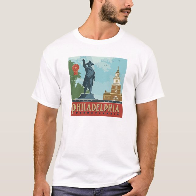 Camiseta Filadelfia, PA | Salón de la Independencia (Anverso)