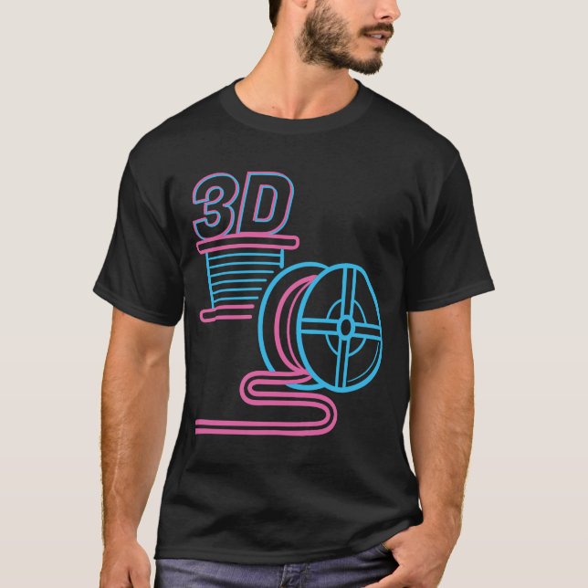 Camiseta Filamento 3D PLA I 3d Print Pla Filament Fdm 3d Pr (Anverso)