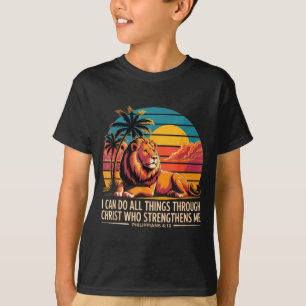 Camiseta Filanos cristianos 4 13 Fuerza de león religioso