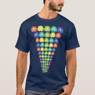 Camiseta Filas cada vez más bajas de flores de margarita so
