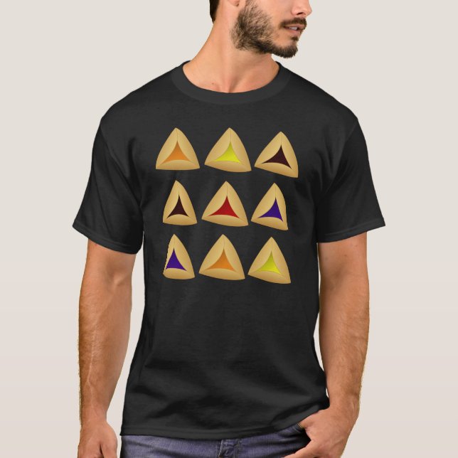 Camiseta Filas de Hamentashen (Anverso)