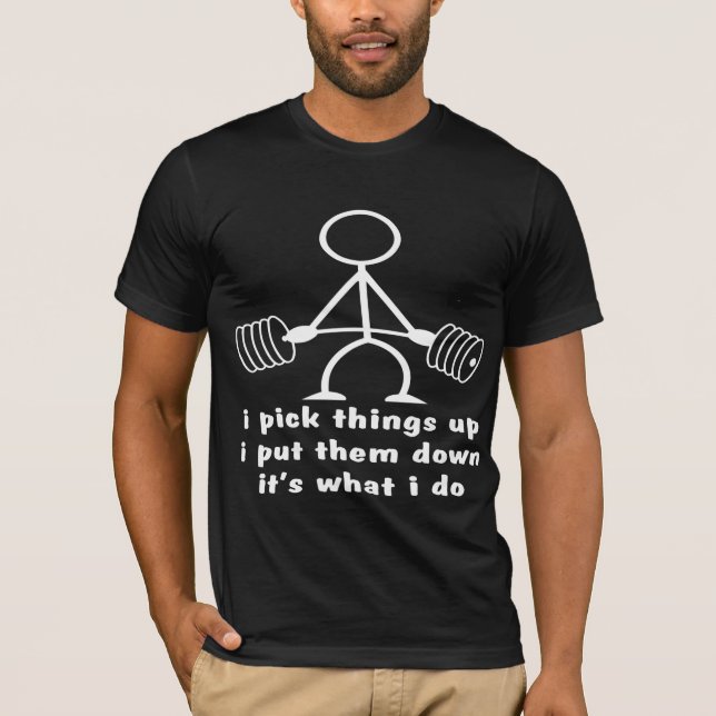 Camiseta Filas de palos que tomo las cosas las pongo abajo (Anverso)