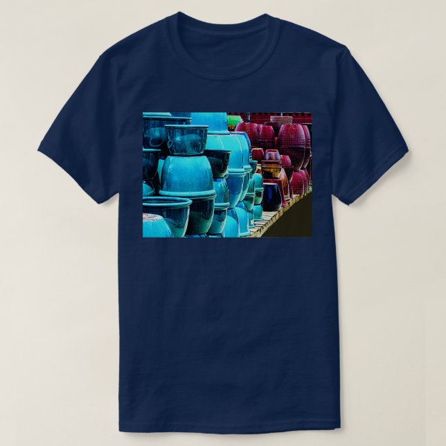 Camiseta Filas y filas de cerámica del suroeste (Diseño del anverso)