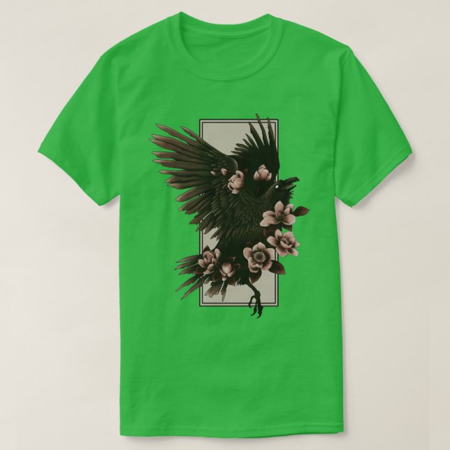 Camiseta Filas y flores (Diseño del anverso)