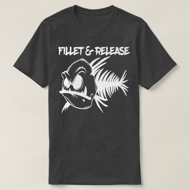 Camiseta Filet and Release Hilarious Funny Fishing Garajes (Diseño del anverso)