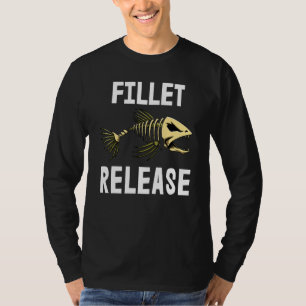Camiseta Filet Release Tee Skeleton Fish Bone Tees Sharp T