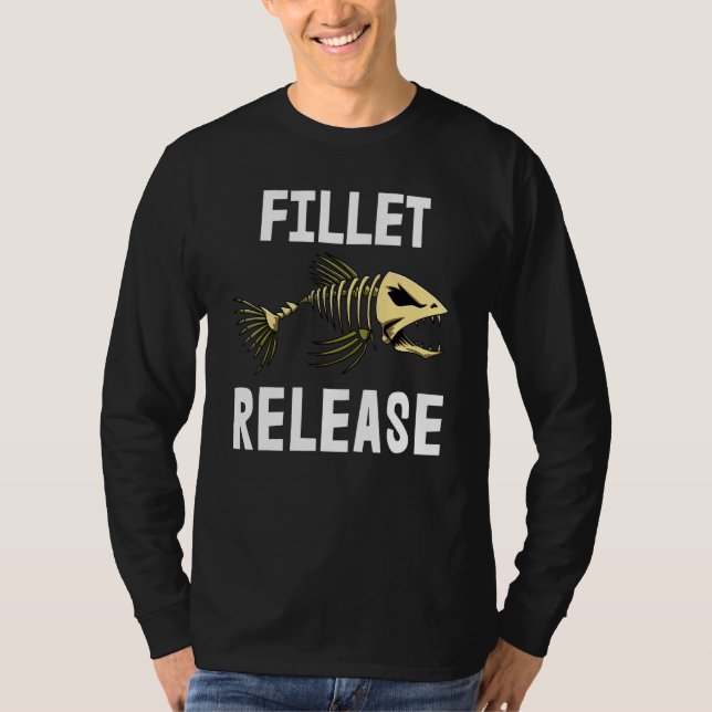 Camiseta Filet Release Tee Skeleton Fish Bone Tees Sharp T (Anverso)
