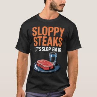 Camiseta Filetes Desordenados Amantes de la Carne Divertida