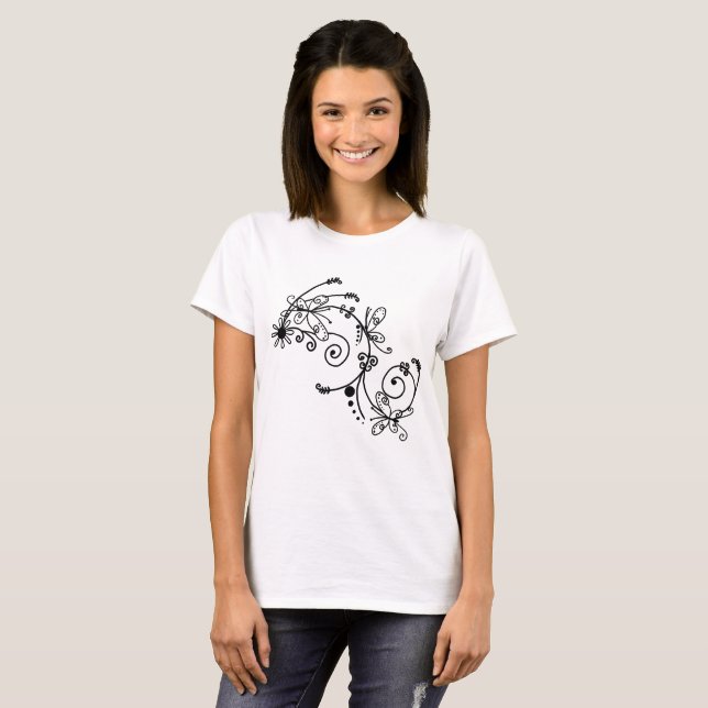 Camiseta Filigranas mariposas (Anverso completo)