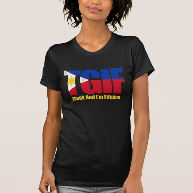 Camiseta Filipina de TGIF con la bandera filipina (Anverso)