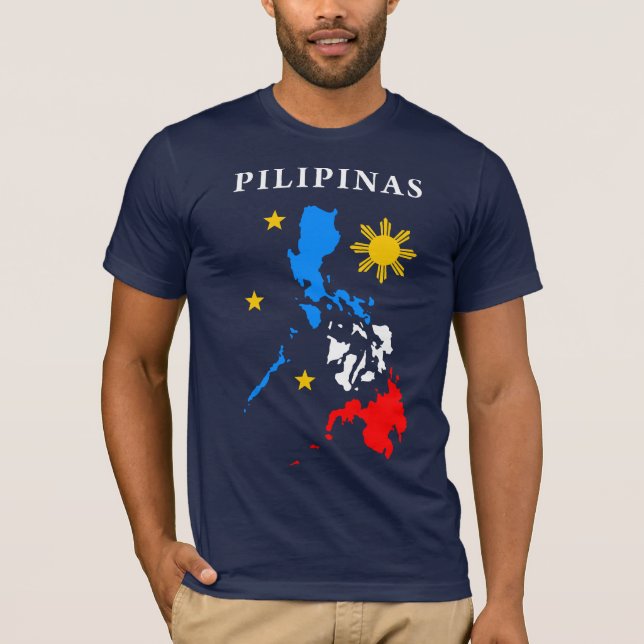 camiseta filipina del mapa (Anverso)