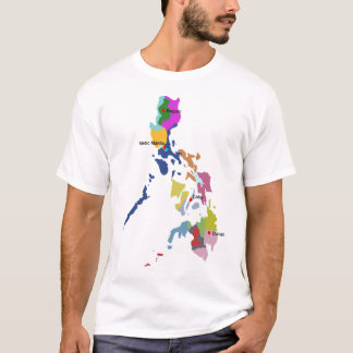Camiseta filipina del mapa