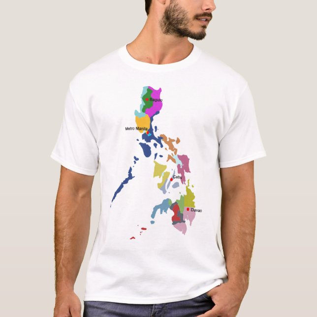 Camiseta filipina del mapa (Anverso)