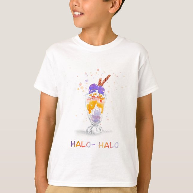 Camiseta filipina Halo Halo Watercolor (Anverso)