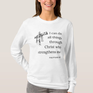 Camiseta Filipinas 4:13 Biblia Scripture KJV cita a mujeres