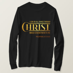 Camiseta Filipinas 4:13 Biblia versus KJV cita masculina