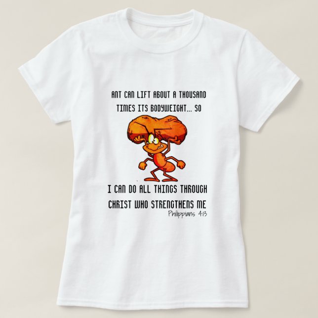 Camiseta Filipinas 4:13 - Puedo hacer todas las cosas a tra (Diseño del anverso)