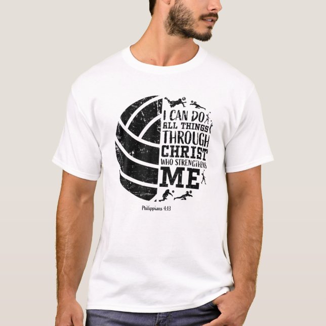 Camiseta Filipinas 4:13 Regalos de voleibol adolescentes Ch (Anverso)