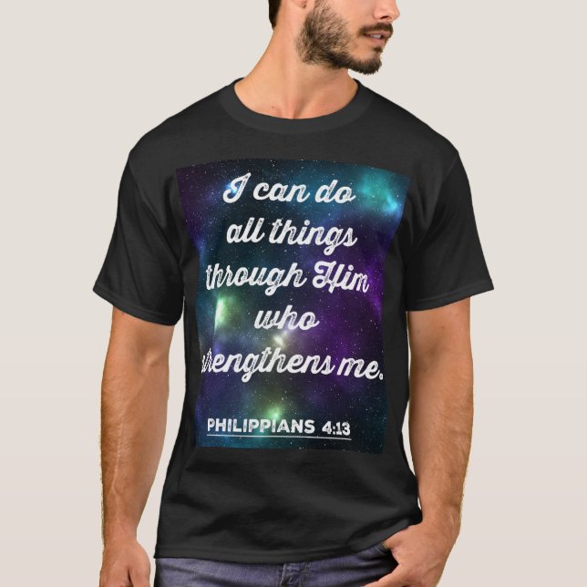 Camiseta Filipinas 4:13 Verso de la Biblia (Anverso)