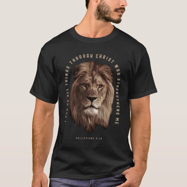 Camiseta Filipinas 4:13 Verso de la Biblia Cristiana (Anverso)