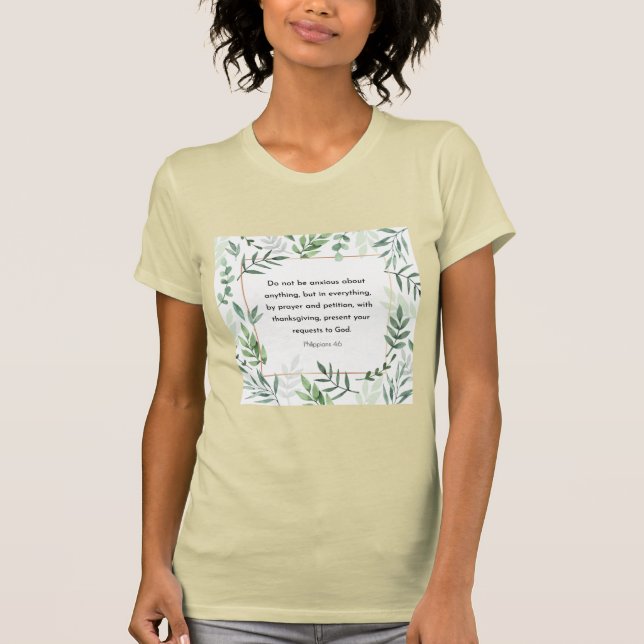 Camiseta Filipinas 4:6, Biblia Verse, (Anverso)