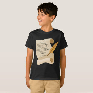 Camiseta Filipinas 4:8 KJV Cita Biblia de Scroll Boy