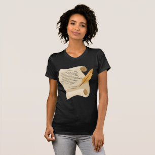 Camiseta Filipinas 4:8 KJV Cita de la Biblia Scroll Women