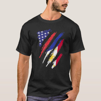 Camiseta Filipinas Bandera americana bandera cultivada Patr