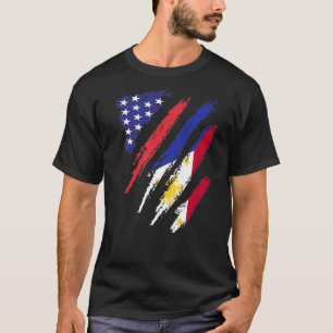 Camiseta Filipinas Bandera americana bandera cultivada Patr