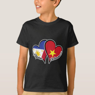 Camiseta Filipinas: Bandera de Vietnam en medio filipino