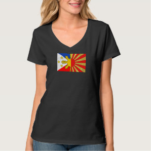 Camiseta Filipinas Bandera japonesa filipina japonesa para