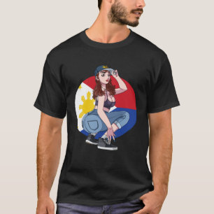 Camiseta Filipinas Bandera Orgullo Filipino Chica Pinay Fil