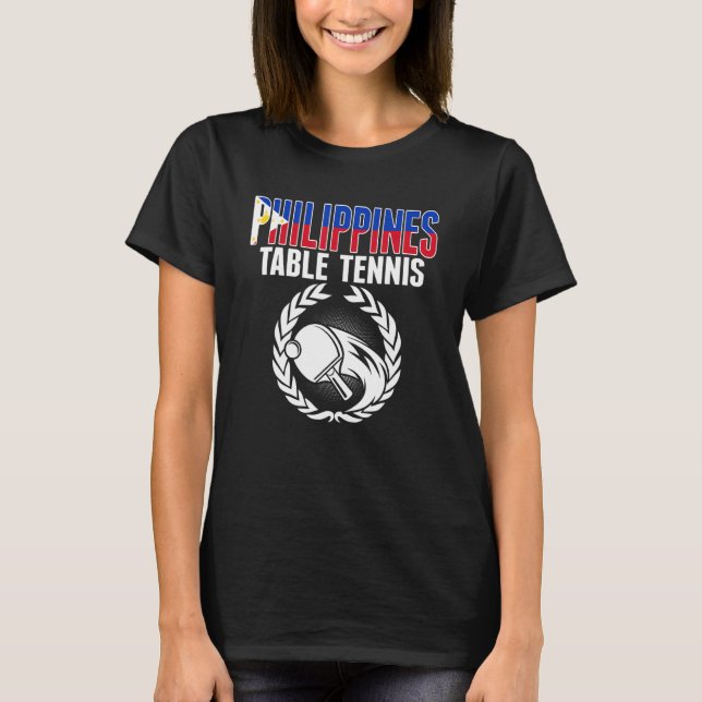 Camiseta Filipinas: Fans de tenis de mesa de ping pong fili (Anverso)
