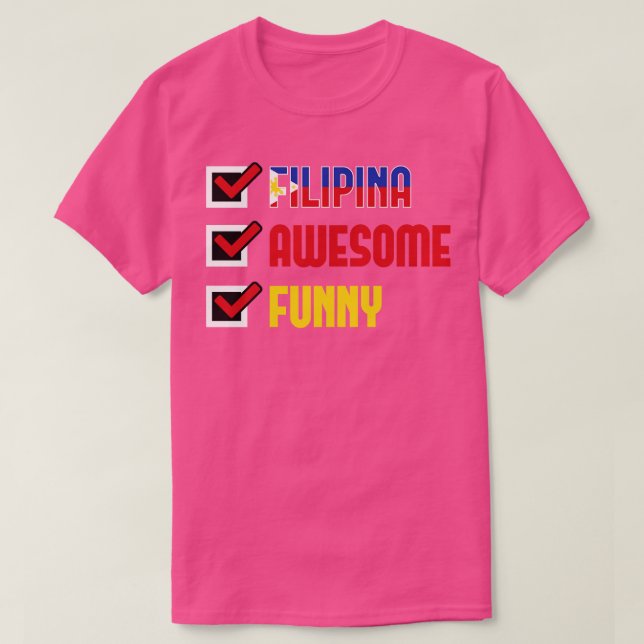 Camiseta Filipinas FILIPINA AWESOME FUNNY (Diseño del anverso)