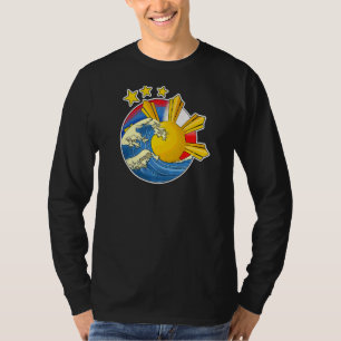 Camiseta Filipinas Filipino Japón Japón Bandera Japonesa Wa
