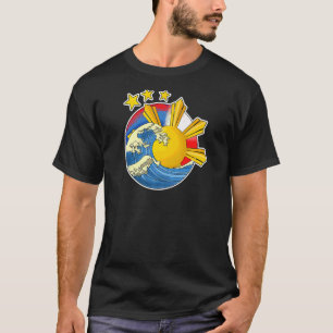 Camiseta Filipinas Filipino Japón Japón Bandera Japonesa Wa