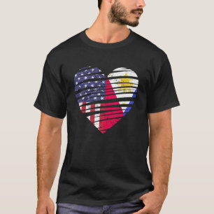 Camiseta Filipinas: Herit patriota estadounidense del coraz