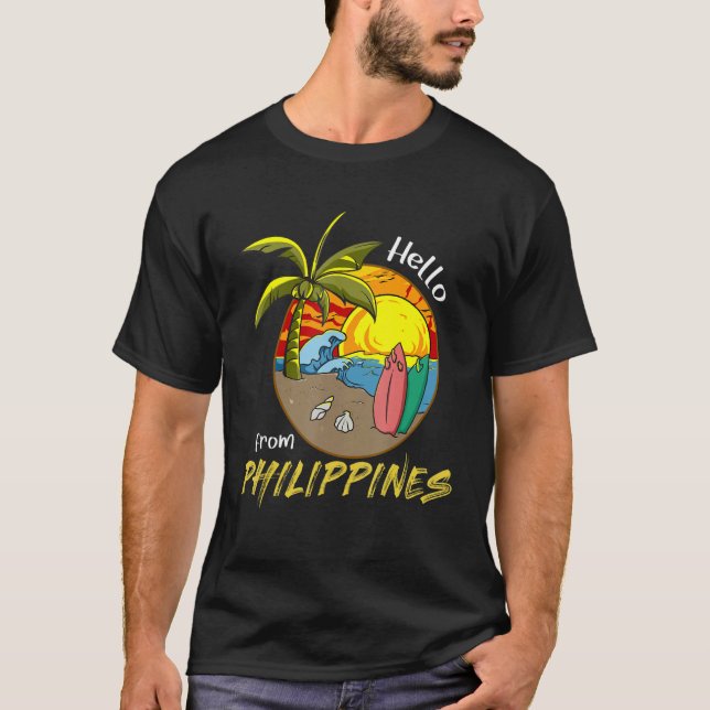 Camiseta Filipinas: Isla de bandera nacional del orgullo fi (Anverso)