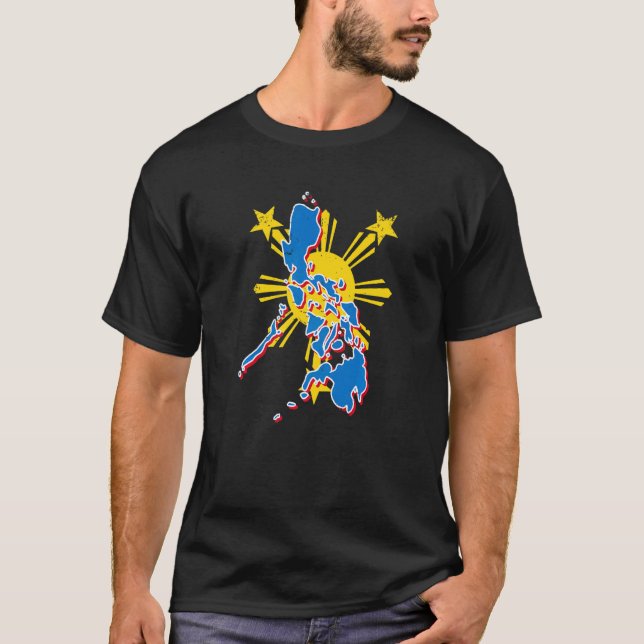 Camiseta Filipinas: Isla de bandera nacional del orgullo fi (Anverso)