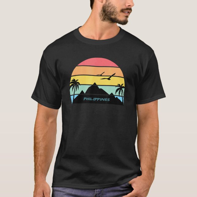 Camiseta Filipinas: Isla de Playa de Palmas de Viaje Sou (Anverso)
