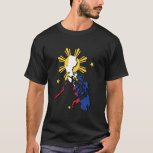 Camiseta Filipinas Mapa de bandera Filipina Orgullo Filipin