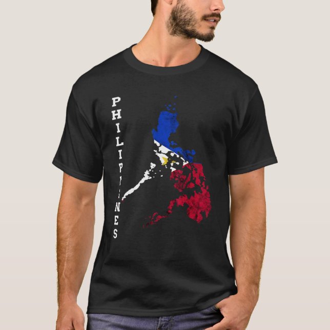 Camiseta Filipinas: Mapa filipino de Filipinas (Anverso)